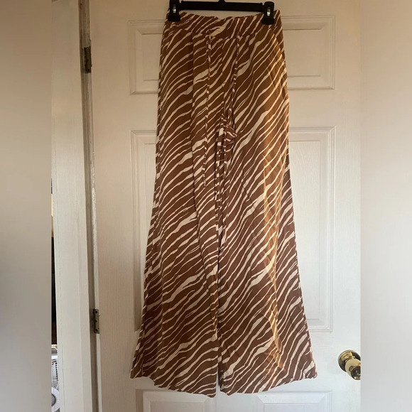 Women’s High Waisted Printed Linen Pants - Picture 1 of 3